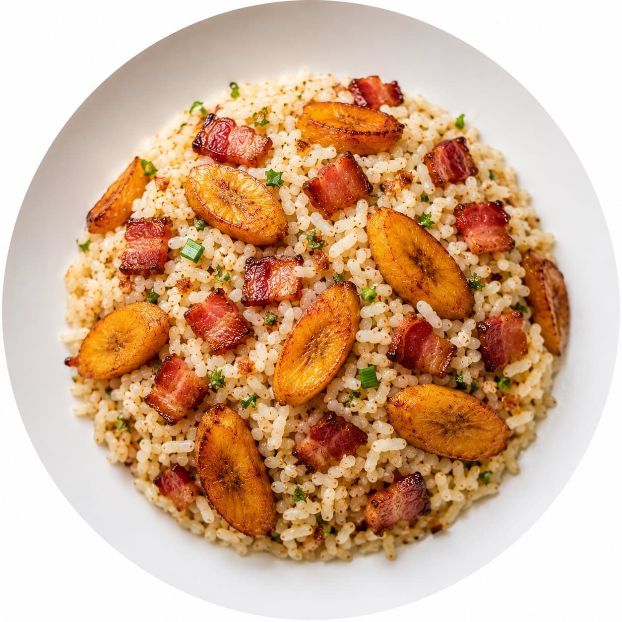 Arroz com Bacon e Banana da Terra